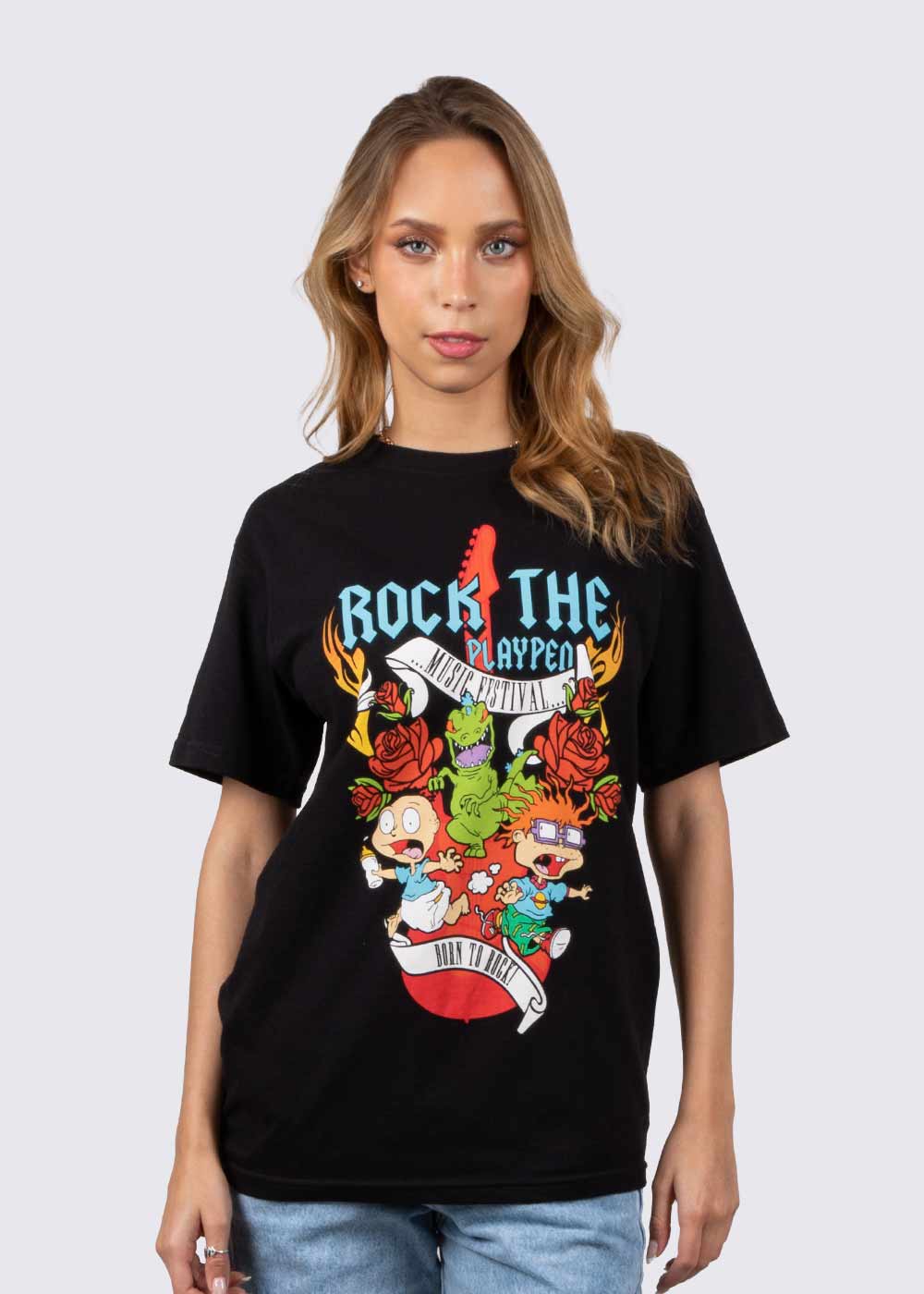 Compra Playera Negra para Rugrats: Rock The Playpen en la en de